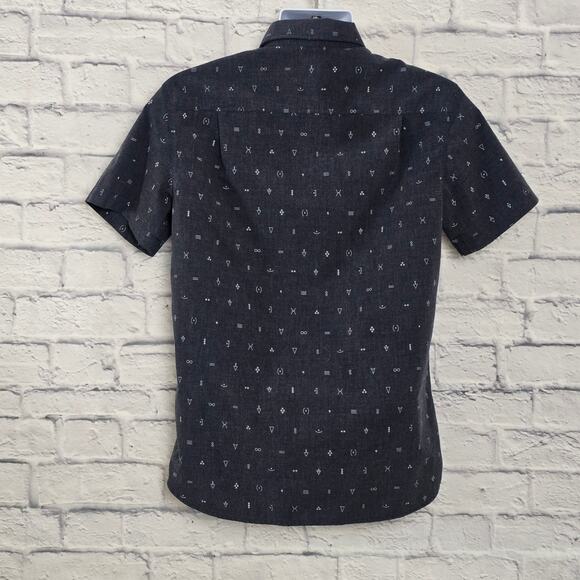 The North Face Shirt Mens Size Small Charcoal Gray Short Sleeve Button Down - Picture 2 of 16
